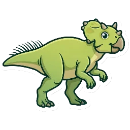 Cartoon of Psittacosaurus