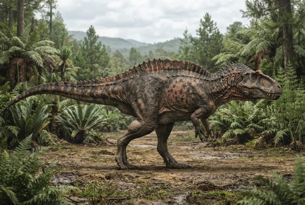 Acrocanthosaurus की AI से बनी तस्वीर
