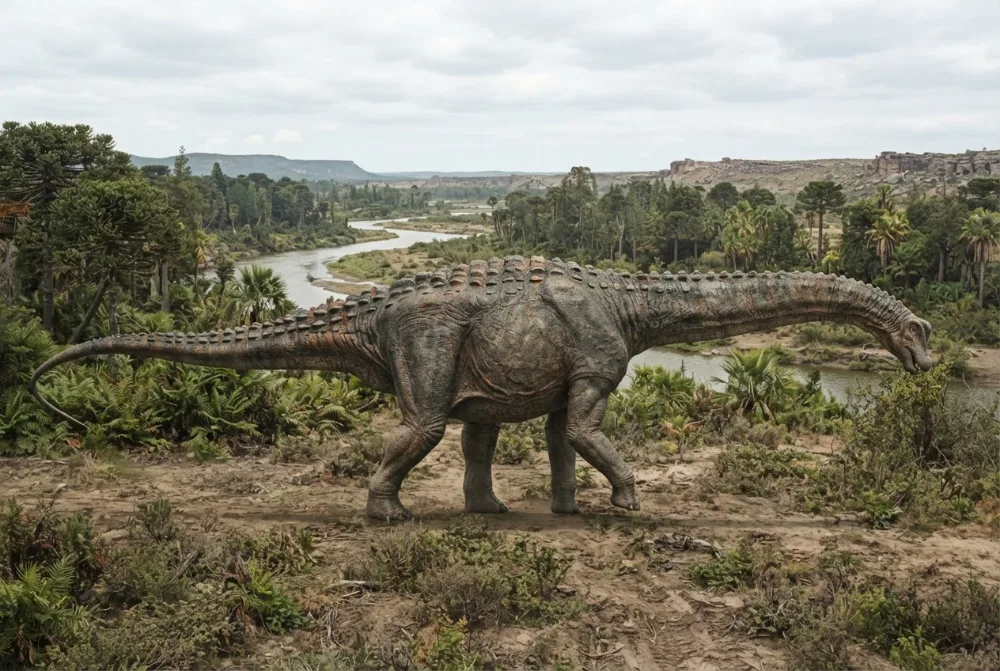 Alamosaurus: obrázok vytvorený umelou inteligenciou