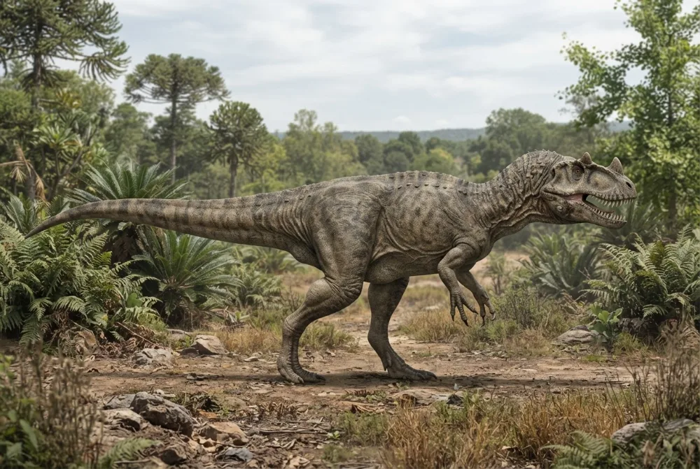 Allosaurus, tehisaru joonistatud