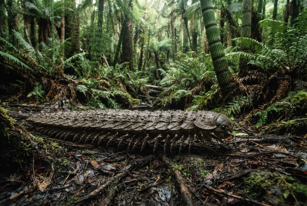 Arthropleura, tehisaru joonistatud