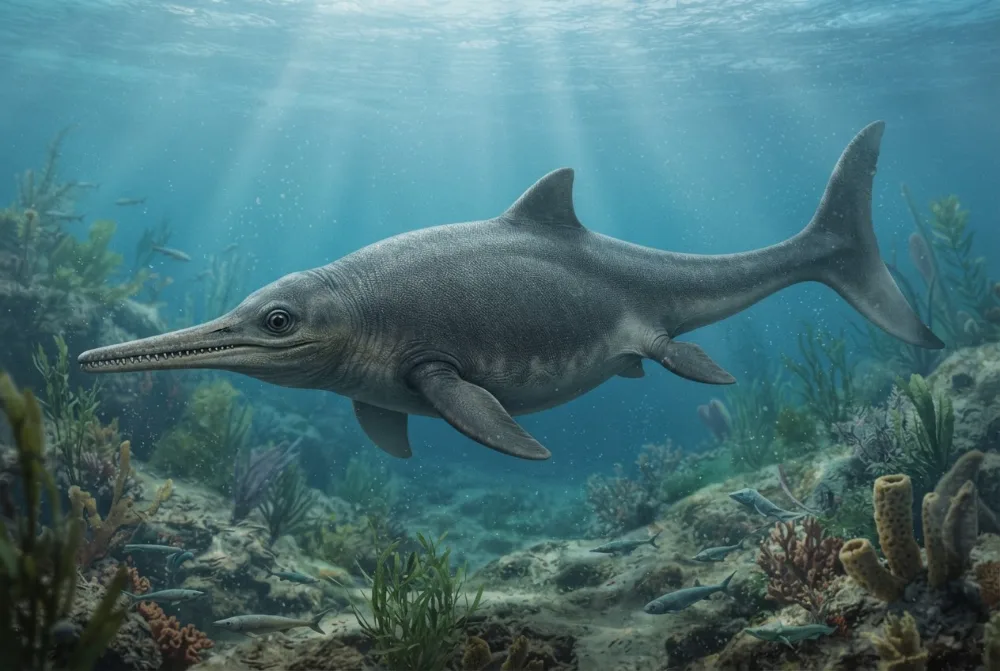 Изображение на Athabascasaurus, създадено с ИИ