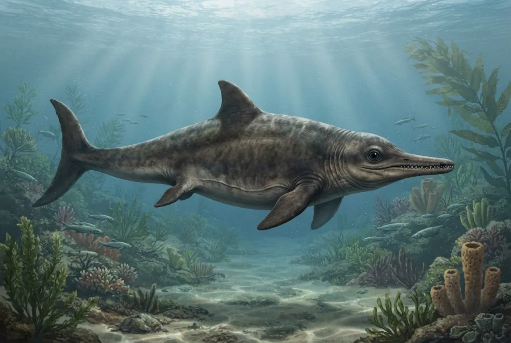 Изображение на Baisesaurus, създадено с ИИ