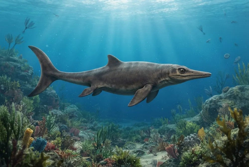 Chaohusaurus, tehisaru joonistatud