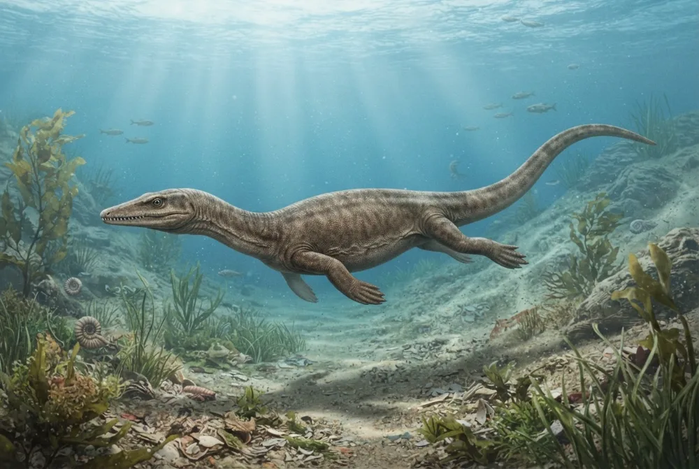 Изображение на Dianopachysaurus, създадено с ИИ