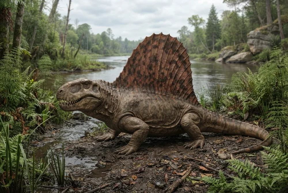 AI-made picture of Dimetrodon