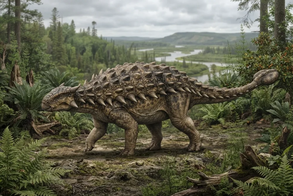 Euoplocephalus, tehisaru joonistatud