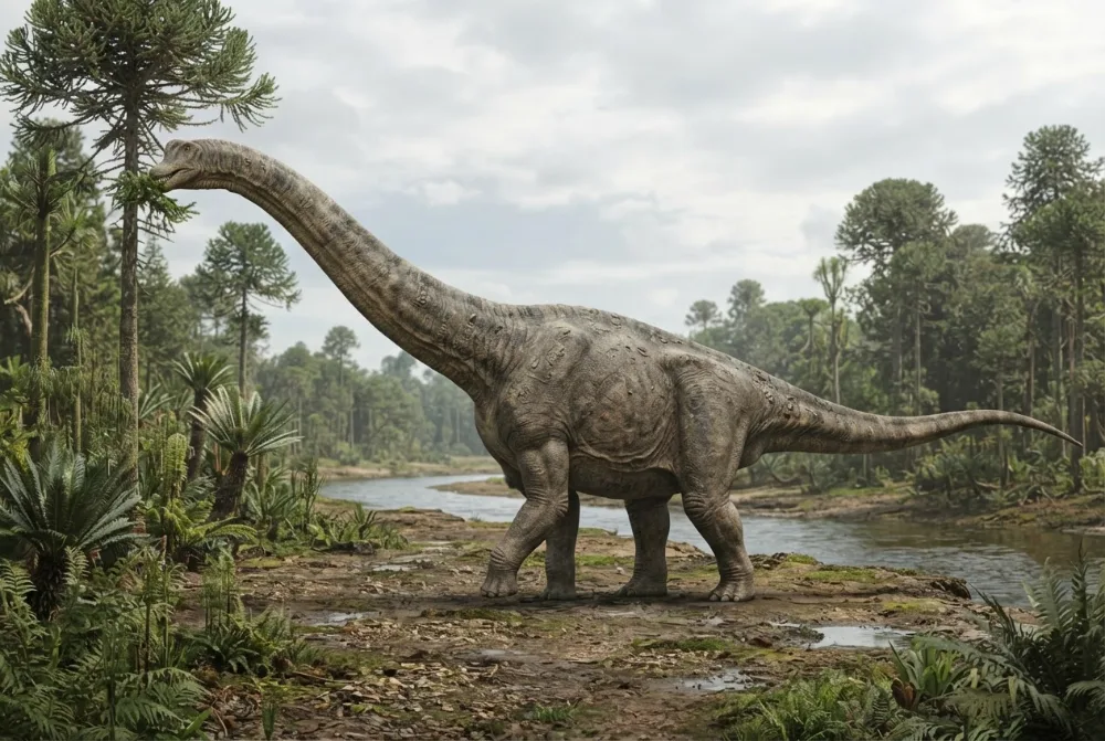 Imagine făcută de AI cu Fushanosaurus