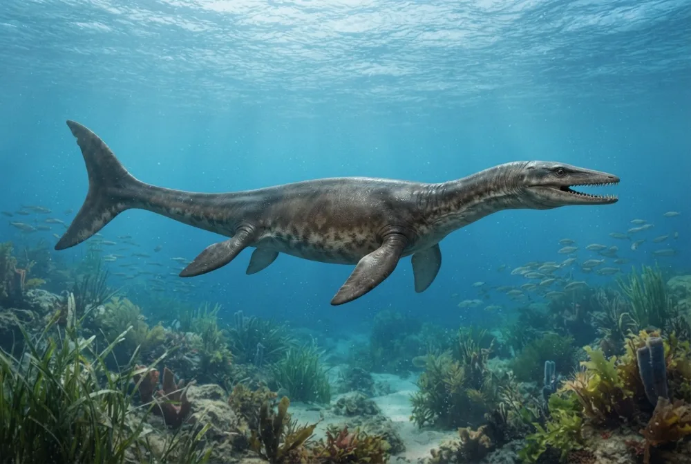 Halisaurus, tehisaru joonistatud
