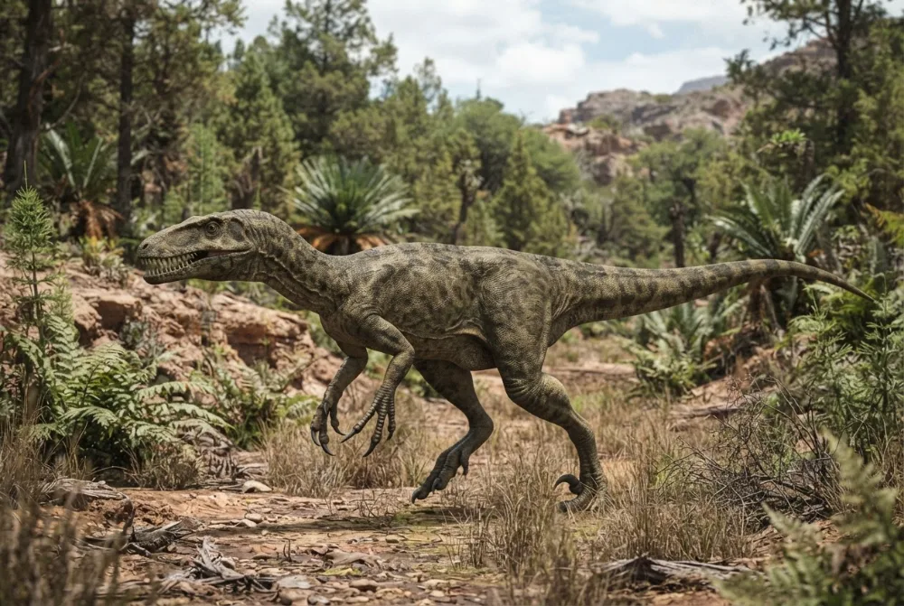 Herrerasaurus, tehisaru joonistatud