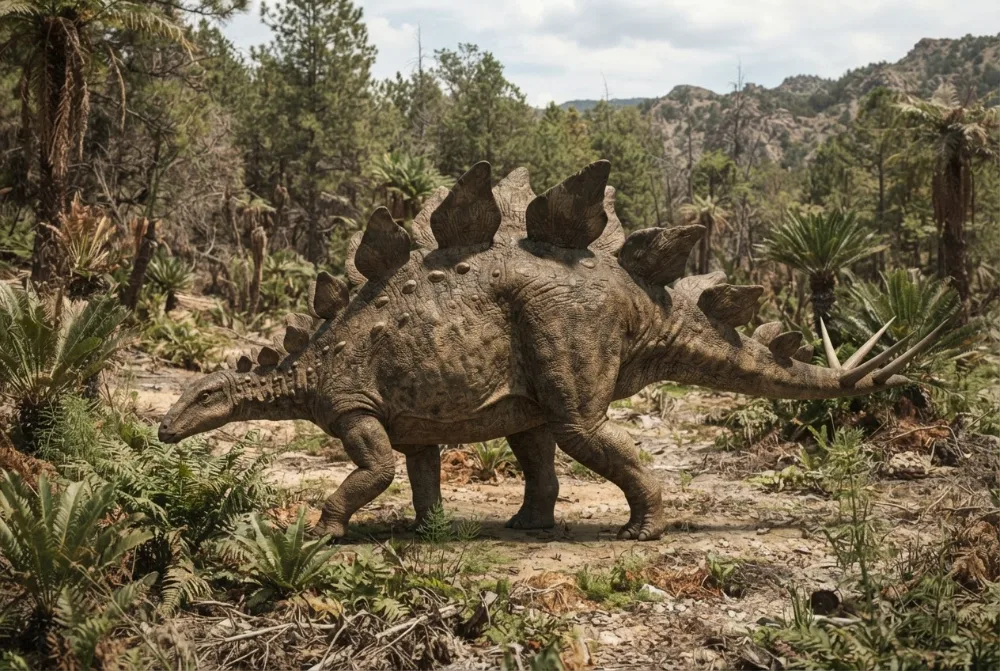 Hesperosaurus, tehisaru joonistatud