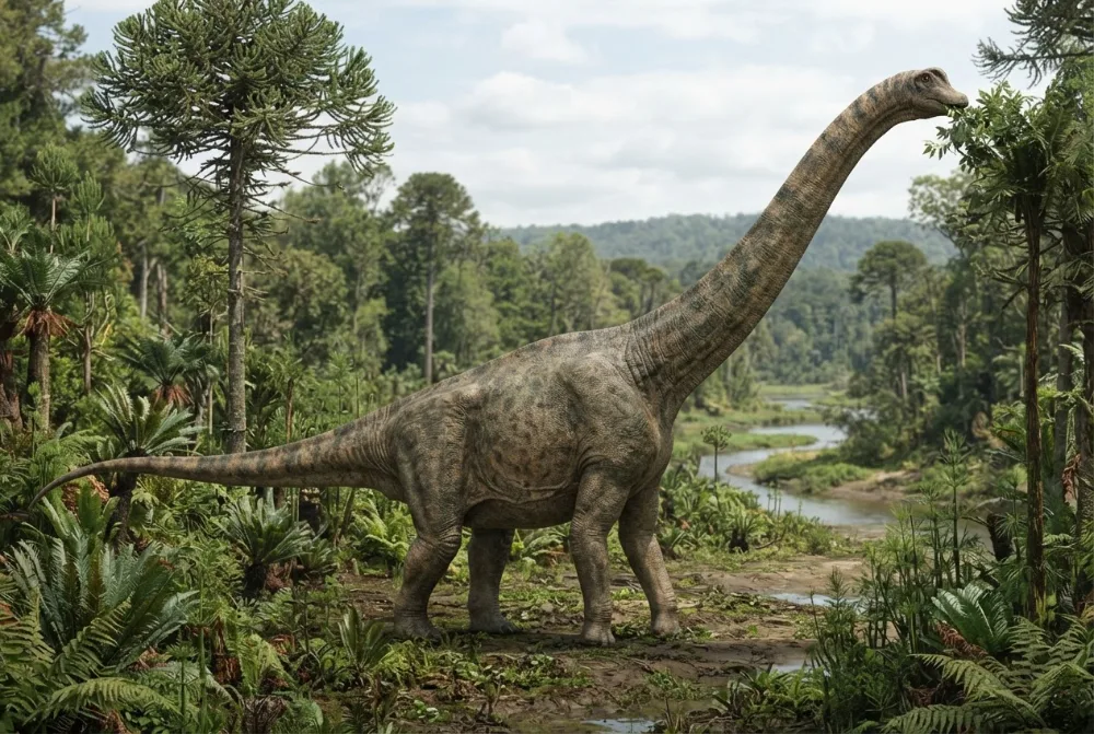 Mamenchisaurus: obrazek zrobiony przez AI