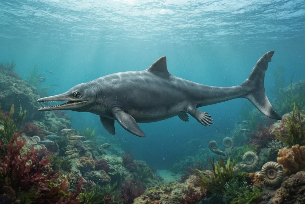 AI-made picture of Mixosaurus