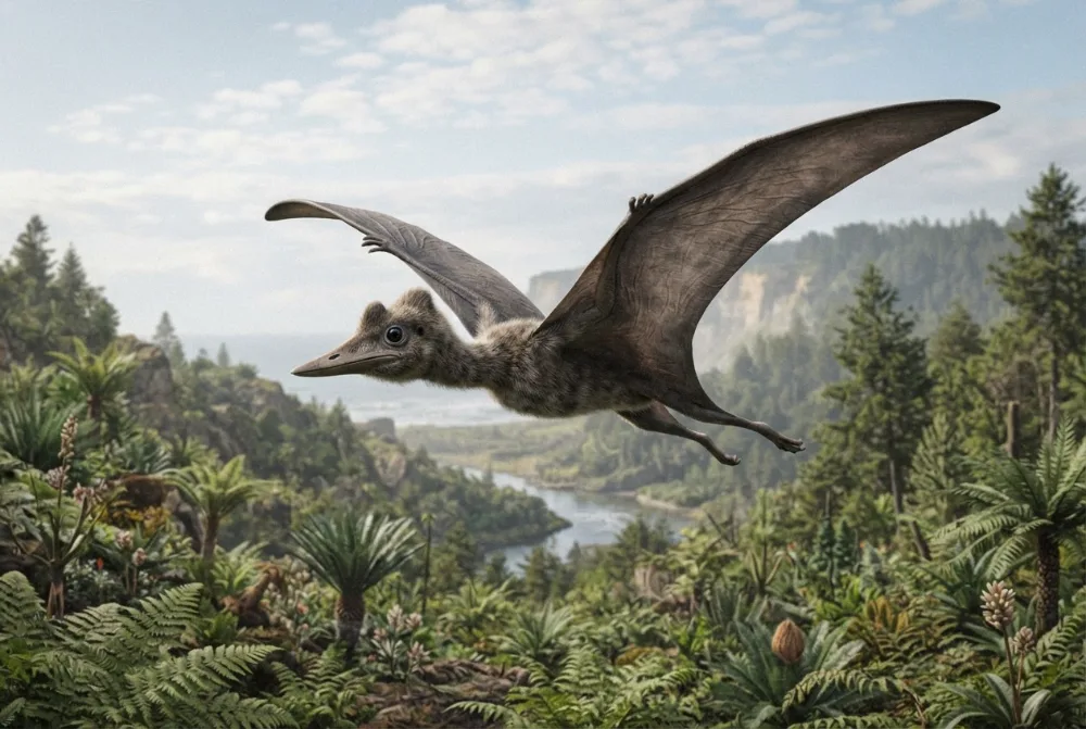 Prejanopterus adlı hayvanın yapay zekâ ile yapılmış resmi
