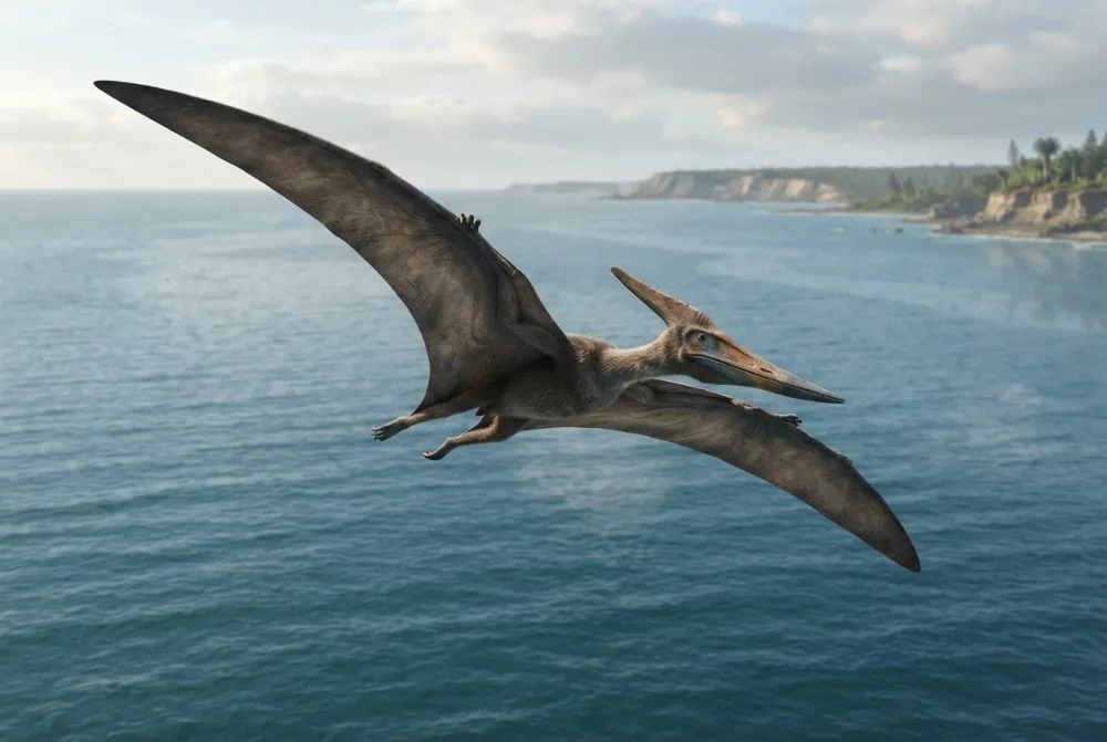 Pteranodon, tehisaru joonistatud