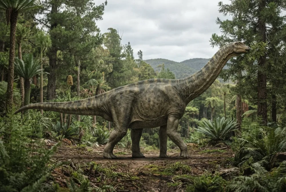 AI-billede af Rhoetosaurus