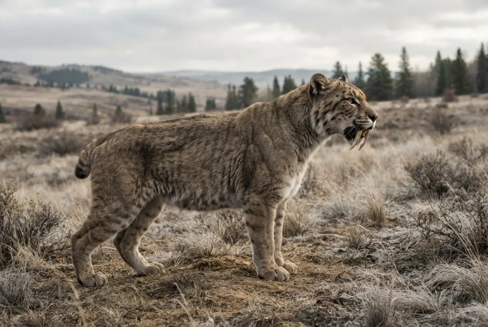 Sabre-toothed cat, tehisaru joonistatud