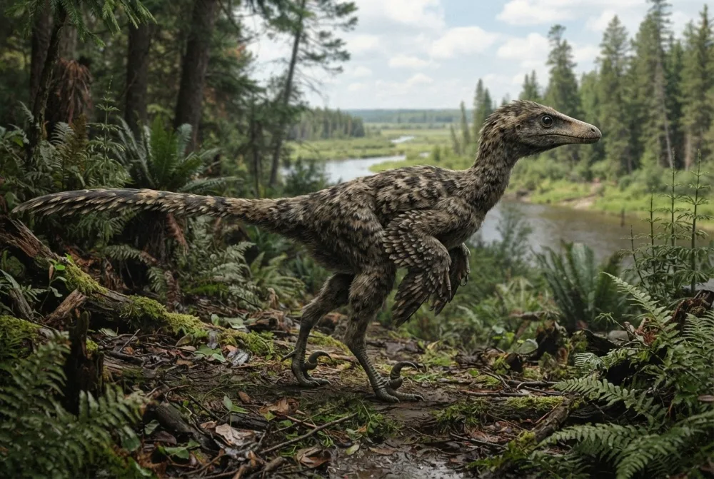 Stenonychosaurus: obrazek zrobiony przez AI