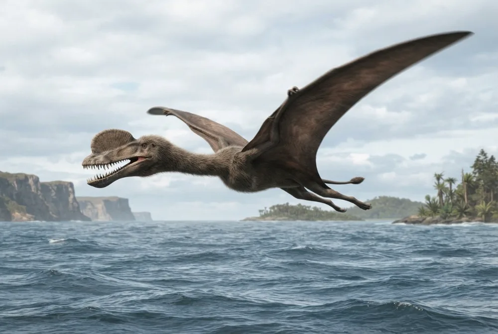 Изображение на Tropeognathus, създадено с ИИ