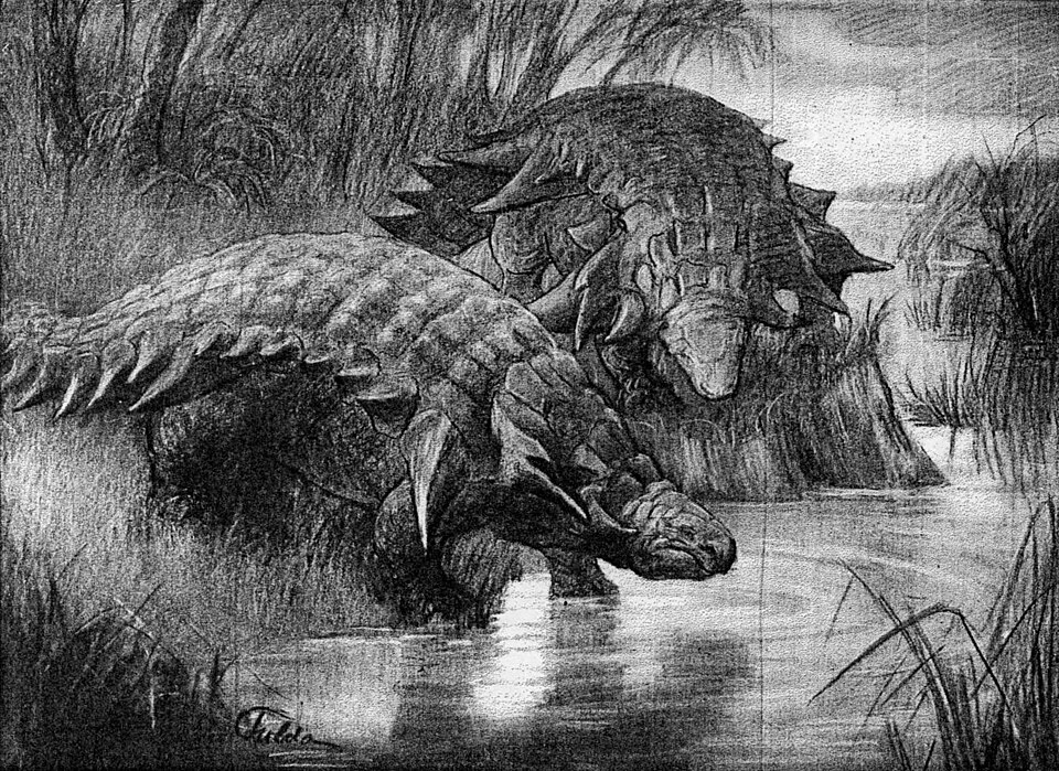 Artist's life restoration of Edmontonia