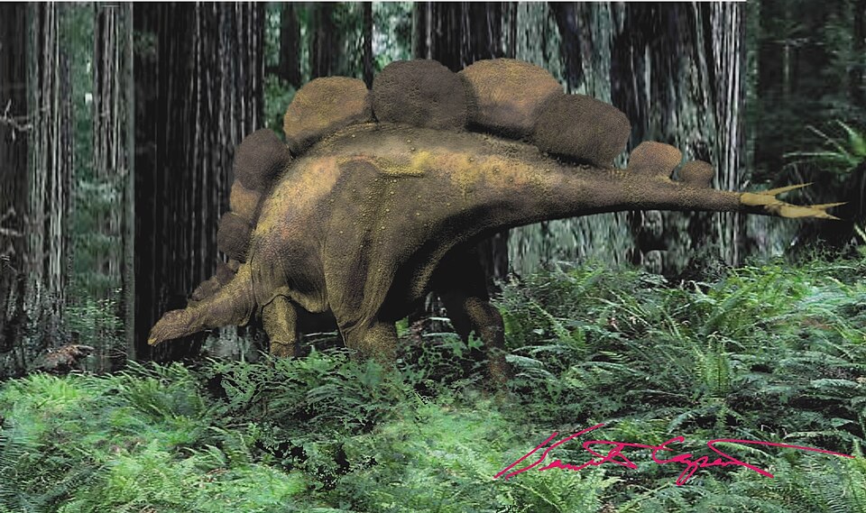 Artist's life restoration of Hesperosaurus